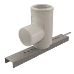 Ubbink coude PP120 PP avec support cheminée diamètre 80 mm