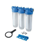 Durlem kit TRIPLEX PRO filtre tamis + fin + carbone actif pour eau de pluie