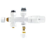 Belrad thermostatische vloer radiatorkraan wit 1/2MX16/2 M30