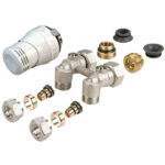 Comap combikraan voor geïntegreerde universele radiator 1/2"-3/4 -16mm hoek