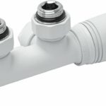 D-DESIGN TWEE-BUIS/ENKELE-BUIS THERMOSTATISCHE RADIATOR KRAAN KIT +16MM AANSLUITING MAT WIT DW2