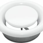 VERSTELBARE VENTILATIE AFZUIGVENT + SOKKER VOOR GYPROC 125MM REGADVS125